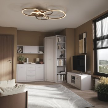 Стенка Монако Кашемир комп.1 (модульная) (БТС) в Полевском - polevskoj.mebel-e96.ru