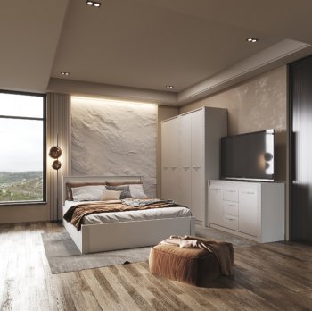 Спальный гарнитур Монако Кашемир (модульный) (БТС) в Полевском - polevskoj.mebel-e96.ru