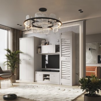 Стенка Монако Кашемир комп.3 (модульная) (БТС) в Полевском - polevskoj.mebel-e96.ru