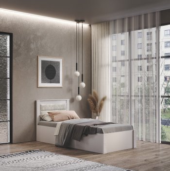 Кровать Монако КР-17 кашемир (БТС) в Полевском - polevskoj.mebel-e96.ru