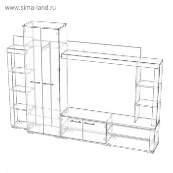 Стенка Монако (Лин) в Полевском - polevskoj.mebel-e96.ru