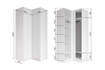 Угловой шкаф Мори графит (ДСВ) в Полевском - polevskoj.mebel-e96.ru