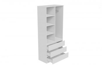 Шкаф 900 мм Мори 900.2 белый высота 2100 мм (ДСВ) в Полевском - polevskoj.mebel-e96.ru