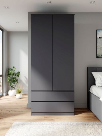 Шкаф 900 мм Мори 900.2 графит высота 2100 мм (ДСВ) в Полевском - polevskoj.mebel-e96.ru