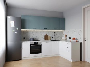 Кухонный гарнитур угловой Ниагара МДФ/ЛДСП 2600*1600 мм (Санвут) в Полевском - polevskoj.mebel-e96.ru