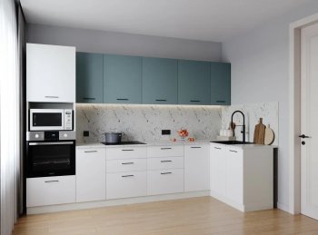 Угловой кухонный гарнитур Ниагара 3200*1400 мм МДФ/ЛДСП Sanvut в Полевском - polevskoj.mebel-e96.ru