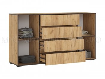 Комод 2 двери 4 ящика (1600) Норд, крафт (Миф) в Полевском - polevskoj.mebel-e96.ru