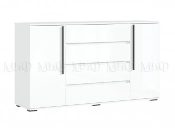 Комод 2 двери 4 ящика (1600) Норд, белый (Миф) в Полевском - polevskoj.mebel-e96.ru