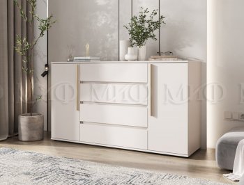 Комод 2 двери 4 ящика (1600) Норд, кашемир (Миф) в Полевском - polevskoj.mebel-e96.ru