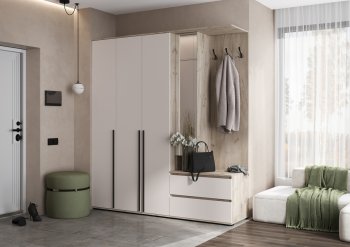 Прихожая Норд+Шкаф 1200, крафт серый/кашемир (Миф) в Полевском - polevskoj.mebel-e96.ru