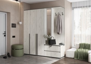 Прихожая Норд+Шкаф 1200, крафт белый (Миф) в Полевском - polevskoj.mebel-e96.ru