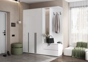 Прихожая Норд+Шкаф 1200, белый (Миф) в Полевском - polevskoj.mebel-e96.ru