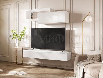 Стенка Норд-2 белый глянец (Миф) в Полевском - polevskoj.mebel-e96.ru