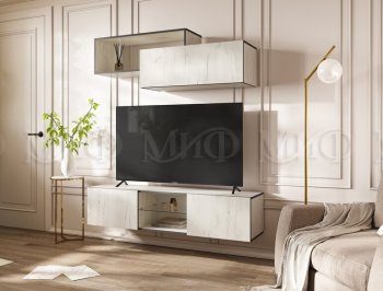 Стенка Норд-1 дуб крафт белый (Миф) в Полевском - polevskoj.mebel-e96.ru