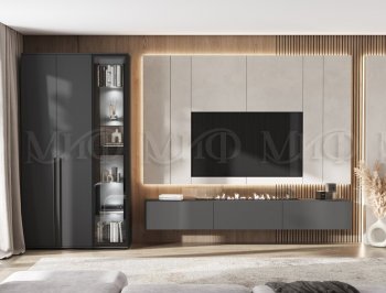 Стенка Норд графит (Миф) в Полевском - polevskoj.mebel-e96.ru