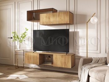 Стенка Норд-1 дуб крафт (Миф) в Полевском - polevskoj.mebel-e96.ru