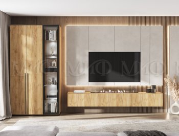 Стенка Норд дуб крафт (Миф) в Полевском - polevskoj.mebel-e96.ru