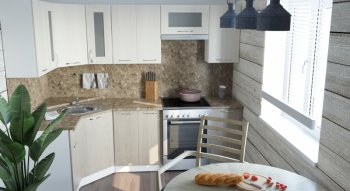 Кухонный гарнитур Ольга оптима 1 1300х2500 мм (Герда) в Полевском - polevskoj.mebel-e96.ru