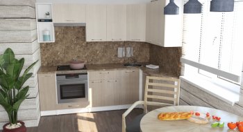 Кухонный гарнитур Ольга прайм 5 2300х1500 мм (Герда) в Полевском - polevskoj.mebel-e96.ru