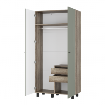 Стенка Олива комп.3 эвкалипт софт (БТС) в Полевском - polevskoj.mebel-e96.ru