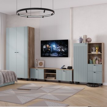 Стенка Олива комп.3 шарли бриз (БТС) в Полевском - polevskoj.mebel-e96.ru
