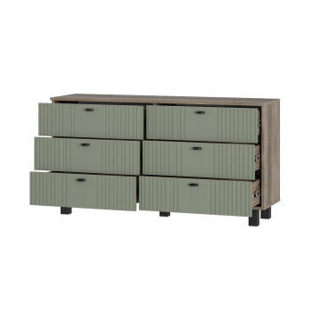 Комод Олива КМ-04 эвкалипт софт (БТС) в Полевском - polevskoj.mebel-e96.ru