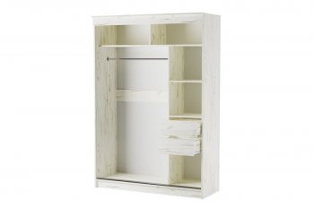 Шкаф-купе Орион 1500 мм крафт белый (Памир) в Полевском - polevskoj.mebel-e96.ru