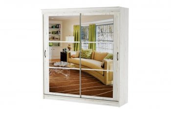 Шкаф-купе 1800 мм Орион крафт белый(Памир) в Полевском - polevskoj.mebel-e96.ru