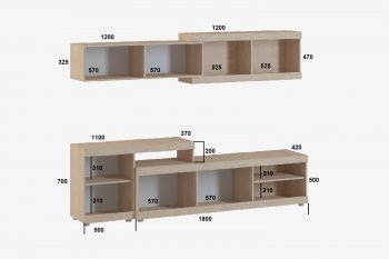 Стенка Оскар ТВ7 сонома (Генезис) в Полевском - polevskoj.mebel-e96.ru