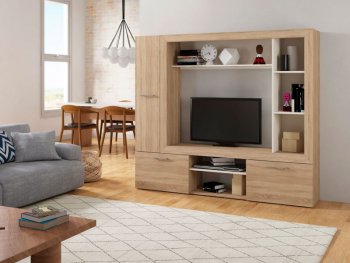 Стенка OSKAR3 дуб сонома (Генезис) в Полевском - polevskoj.mebel-e96.ru