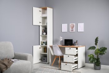 Набор детской мебели Остин белый, модульный (Моби) в Полевском - polevskoj.mebel-e96.ru