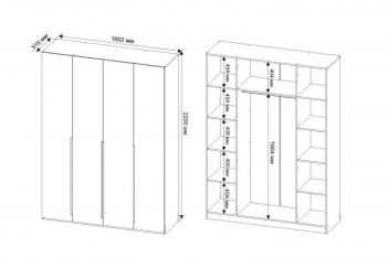 Шкаф 1600 мм Пальма с антресолью, Сатин (ДСВ) в Полевском - polevskoj.mebel-e96.ru