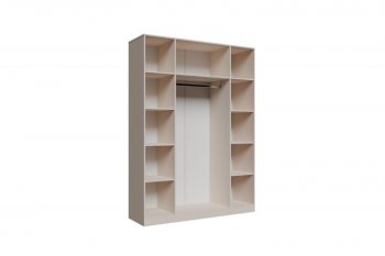 Шкаф 1600 мм Пальма с антресолью, Сатин (ДСВ) в Полевском - polevskoj.mebel-e96.ru