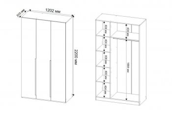 Шкаф 1200 мм Пальма с антресолью, Сатин (ДСВ) в Полевском - polevskoj.mebel-e96.ru