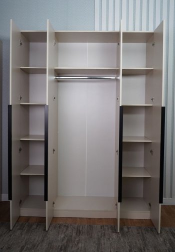 Шкаф 1600 мм Пальма с антресолью, Сатин (ДСВ) в Полевском - polevskoj.mebel-e96.ru