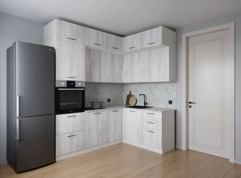 Кухонный гарнитур угловой Пайн 2200*1700 мм (Санвут) в Полевском - polevskoj.mebel-e96.ru