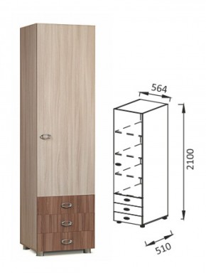 ПМ-12 шкаф для детских вещей Юниор-6 в Полевском - polevskoj.mebel-e96.ru