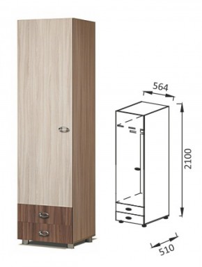 ПМ-13 шкаф для платья Юниор-6 в Полевском - polevskoj.mebel-e96.ru