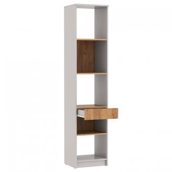 Стеллаж 89.21 Прайм (высокий с ящиком) (Олмеко) в Полевском - polevskoj.mebel-e96.ru