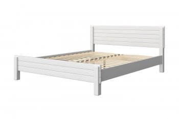 Кровать из массива Рейма белый античный (БМ) в Полевском - polevskoj.mebel-e96.ru