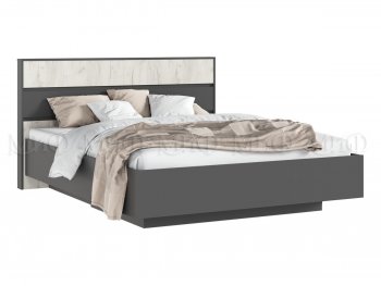 Кровать парящая Роджина с подсветкой, графит/крафт белый (Миф) в Полевском - polevskoj.mebel-e96.ru