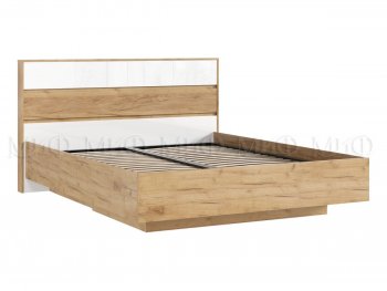 Кровать парящая Роджина с подсветкой, крафт/белый (Миф) в Полевском - polevskoj.mebel-e96.ru