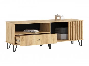 Тумба ТВ (1500) Роджина дуб крафт/дуб крафт (Миф) в Полевском - polevskoj.mebel-e96.ru