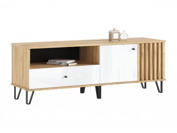 Тумба ТВ (1500) Роджина крафт/белый (Миф) в Полевском - polevskoj.mebel-e96.ru