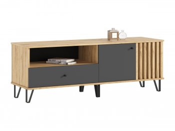 Тумба ТВ (1500) Роджина крафт/графит (Миф) в Полевском - polevskoj.mebel-e96.ru