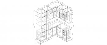 Кухонный гарнитур угловой Крафт 2200*1700 мм (Санвут) в Полевском - polevskoj.mebel-e96.ru