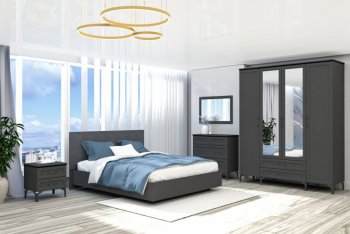 Кровать Шарм (арт.031М1) настил, Антрацит (Диал) в Полевском - polevskoj.mebel-e96.ru