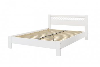 Кровать из массива Шейла белый античный (БМ) в Полевском - polevskoj.mebel-e96.ru