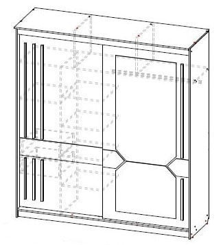 Шкаф-купе № 25 2000 мм (СВ) в Полевском - polevskoj.mebel-e96.ru