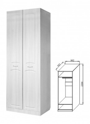 Шкаф 2-х дверный для платья и белья Ева-10 в Полевском - polevskoj.mebel-e96.ru